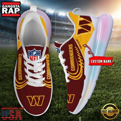 NFL Washington Commanders Custom Rainbow Atmospheric Air Force 1 Sneaker Shoes