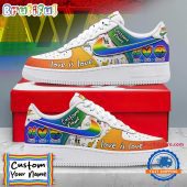 NFL Washington Commanders Pride Peace Love Lions Custom Air Force 1 Shoes Sneaker