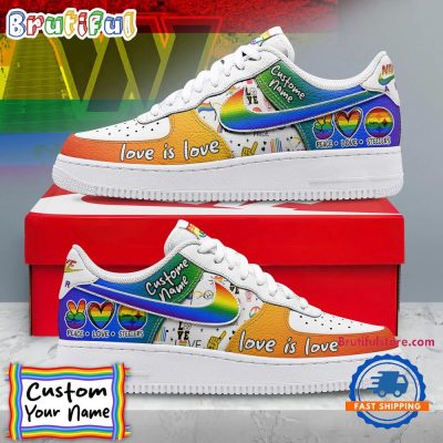 NFL Washington Commanders Pride Peace Love Lions Custom Air Force 1 Shoes Sneaker