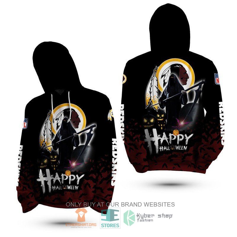 NFL Washington Redskins Happy Halloween Pullover Hoodie V2 NFL Washington Redskins Happy Halloween Pullover Hoodie V2