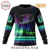 Nhl Anaheim Ducks Special Northern Lights Hoodie Eye Soothing Picture Dear - demo10