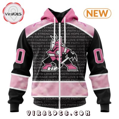 NHL Arizona Coyotes Special Pink Fight Breast Cancer Design Hoodie