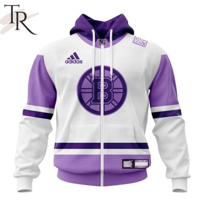 NHL Boston Bruins Personalize 2023 Hockey Fight Cancer Hoodie