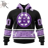 Nhl Boston Bruins Special Black And Lavender Hockey Fight Cancer Design Personalized Hoodie 1 Mgue1.jpg - demo10