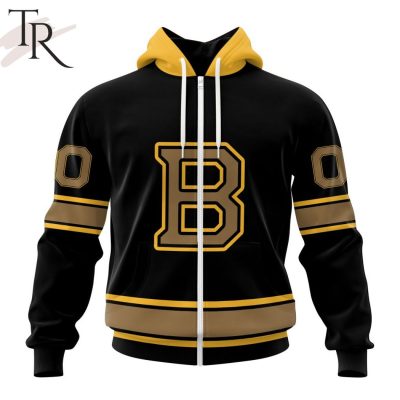 NHL Boston Bruins Special Blackout Design Hoodie