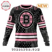Nhl Boston Bruins Special Pink Paisley Design Hoodie She Has Grown Up Know - demo10