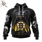 Nhl Boston Bruins Special Skull Art Design Hoodie Nice Bread, I Like It - demo10