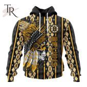 Nhl Boston Bruins Special Skull Native Design Hoodie You Look Elegant Man - demo10