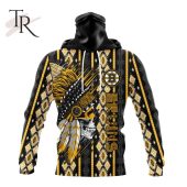 Nhl Boston Bruins Special Skull Native Design Hoodie Pic Of The Century - demo10