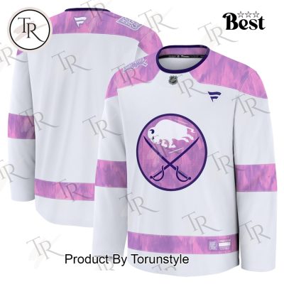 NHL Buffalo Sabres 2024 Hockey Fights Cancer Practice Jersey - White