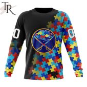 Nhl Buffalo Sabres Special Black Autism Awareness Design Hoodie Cool Look Bro - demo10