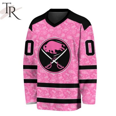 NHL Buffalo Sabres Special Pink V-neck Long Sleeve