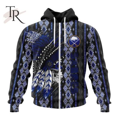 NHL Buffalo Sabres Special Skull Native Design Hoodie
