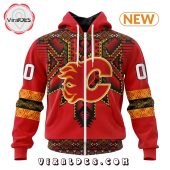 Nhl Calgary Flames Special Native Heritage Design Hoodie You Look Too Weak - demo10