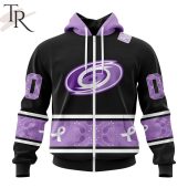 Nhl Carolina Hurricanes Special Black And Lavender Hockey Fight Cancer Design Personalized Hoodie 2 Adsug.jpg - demo10