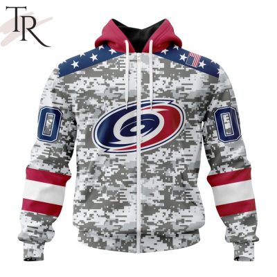 NHL Carolina Hurricanes Special Camo Design For Veterans Day Hoodie