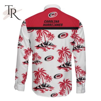 NHL Carolina Hurricanes Special Hawaiian Design Long Sleeve Button Shirt