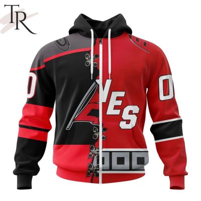 NHL Carolina Hurricanes Special Home Mix Reverse Retro Personalized Kits Hoodie