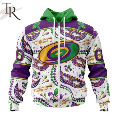 NHL Carolina Hurricanes Special Mardi Gras Design Hoodie