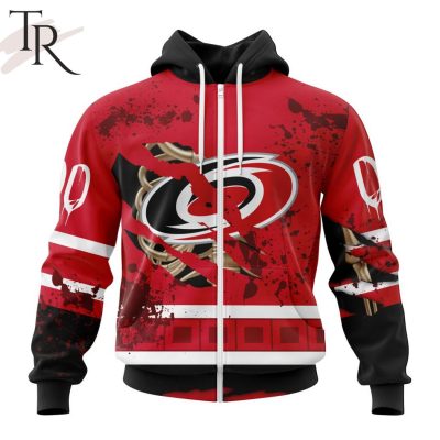 NHL Carolina Hurricanes Specialized Design Jersey With Your Ribs For Halloween Hoodie