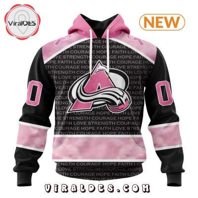 NHL Colorado Avalanche Special Pink Fight Breast Cancer Design Hoodie