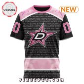 Nhl Dallas Stars Special Pink Fight Breast Cancer Design Hoodie Nice Pic - demo10