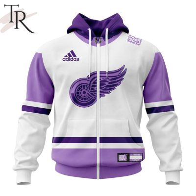 NHL Detroit Red Wings Personalize 2023 Hockey Fight Cancer Hoodie