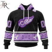 Nhl Detroit Red Wings Special Black And Lavender Hockey Fight Cancer Design Personalized Hoodie 1 E95pq.jpg - demo10