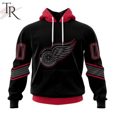 NHL Detroit Red Wings Special Blackout Design Hoodie