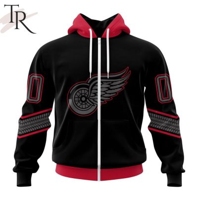 NHL Detroit Red Wings Special Blackout Design Hoodie