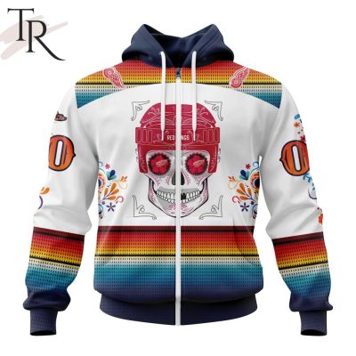 NHL Detroit Red Wings Special Design For Dia De Los Muertos Hoodie