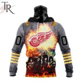 Nhl Detroit Red Wings Special Mix Kiss Band Design Hoodie Lovely Smile - demo10