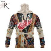 Nhl Detroit Red Wings Special Native Costume Design Hoodie Pic Of The Century - demo10