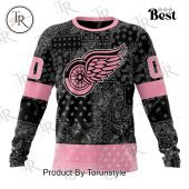 Nhl Detroit Red Wings Special Pink Paisley Design Hoodie Looking So Nice - demo10