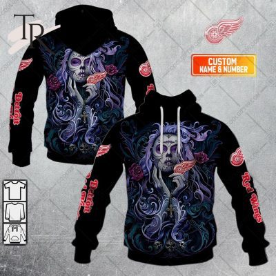 NHL Detroit Red Wings Tattoo Girl Artwork 2023 Unisex Hoodie, Tshirt