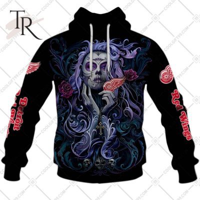 NHL Detroit Red Wings Tattoo Girl Artwork 2023 Unisex Hoodie, Tshirt