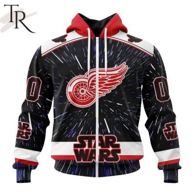 NHL Detroit Red Wings X Star Wars Meteor Shower Design Hoodie