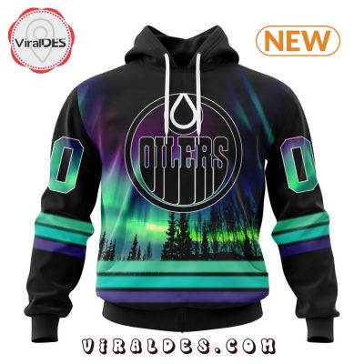 NHL Edmonton Oilers Special Northern Lights Hoodie
