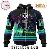 Nhl Edmonton Oilers Special Northern Lights Hoodie Elegant And Sober Pic - demo10