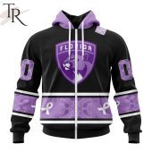 Nhl Florida Panthers Special Black And Lavender Hockey Fight Cancer Design Personalized Hoodie 2 Awh26.jpg - demo10