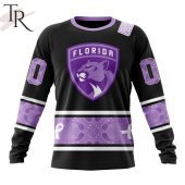 Nhl Florida Panthers Special Black And Lavender Hockey Fight Cancer Design Personalized Hoodie 6 Ceywt.jpg - demo10