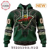Nhl Minnesota Wild Special Native Heritage Design Hoodie Long Time - demo10