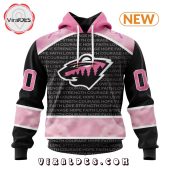 Nhl Minnesota Wild Special Pink Fight Breast Cancer Design Hoodie Damn Good - demo10