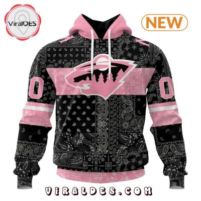 NHL Minnesota Wild Special Pink Paisley Design Hoodie