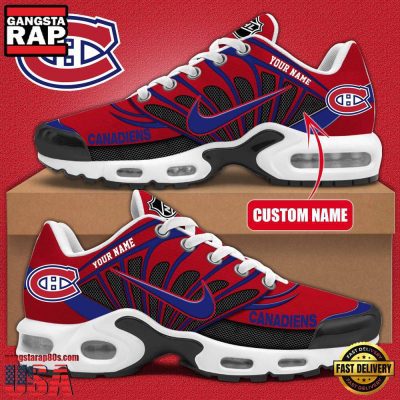 NHL Custom Name Montreal Canadiens New Design Air Max Plus Shoes Running Sneakers