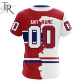 Nhl Montreal Canadiens Personalize 2023 Home Mix Away Hoodie Cutting Dash - demo10