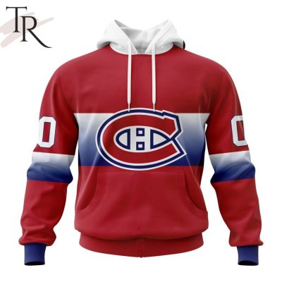NHL Montreal Canadiens Personalize New Gradient Series Concept Hoodie