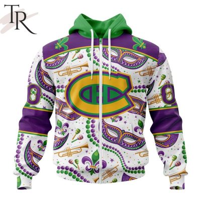 NHL Montreal Canadiens Special Mardi Gras Design Hoodie