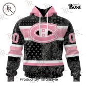 Nhl Montreal Canadiens Special Pink Paisley Design Hoodie Super Sober - demo10