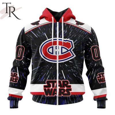 NHL Montreal Canadiens X Star Wars Meteor Shower Design Hoodie